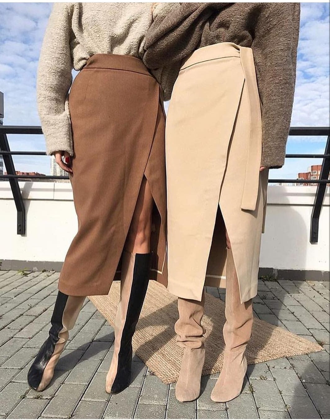 Padded skirt long skirt